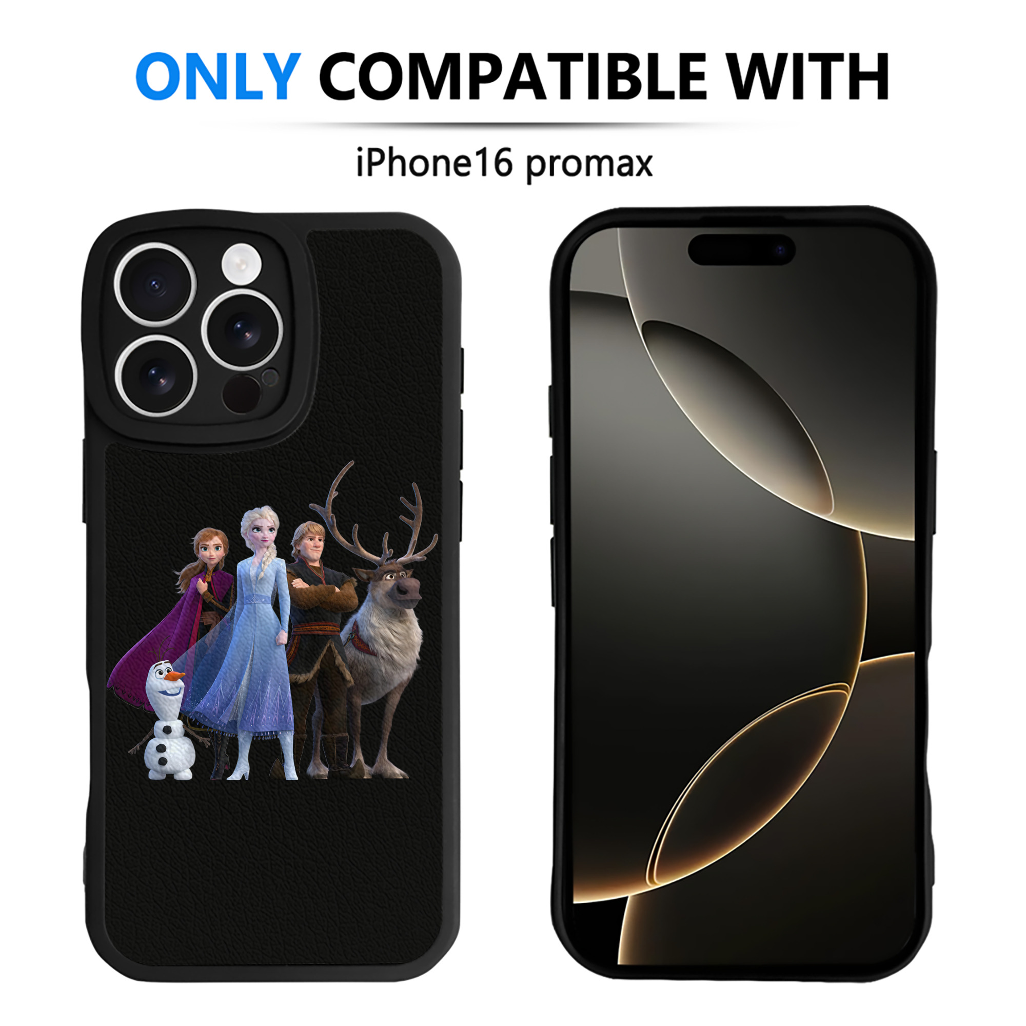 （画像用） アナと雪の女王 アンナ エルサ Frozen Anna Elsa 【iPhone 16シリーズ対応】シリコンスマホケース（レザー調） 材質：シリコン